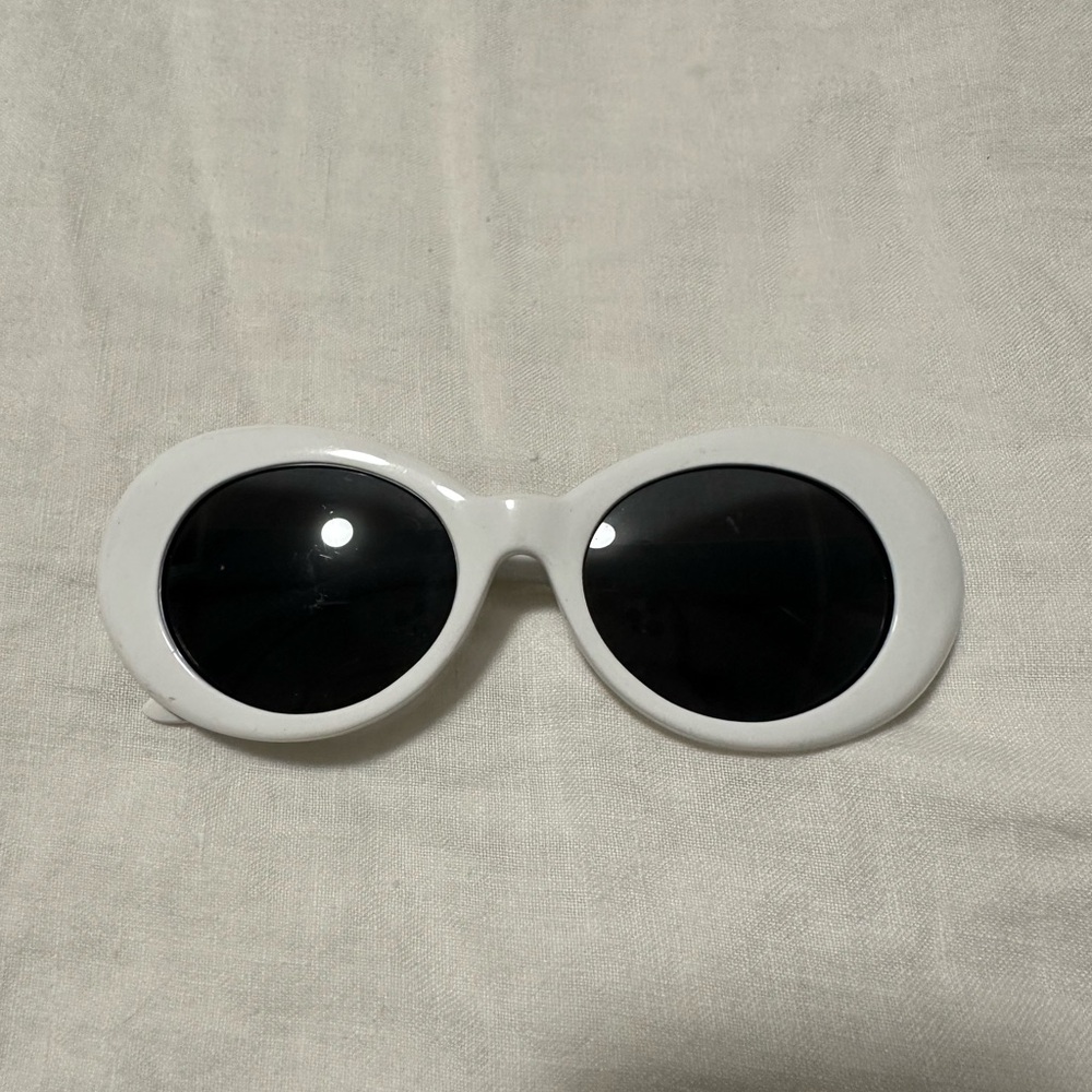 White Oval Sunglasses